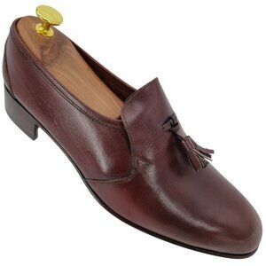 NEW Vintage Continentals Bally Swiss Dress Shoe 9 Brown Leather Loafer Old Stock